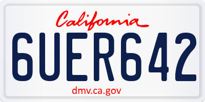 CA license plate 6UER642