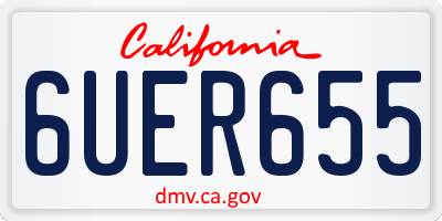 CA license plate 6UER655