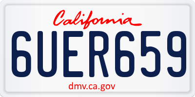 CA license plate 6UER659