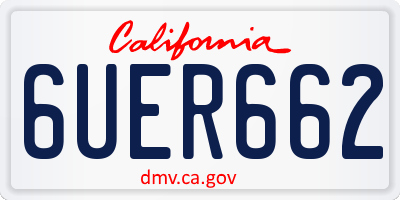 CA license plate 6UER662