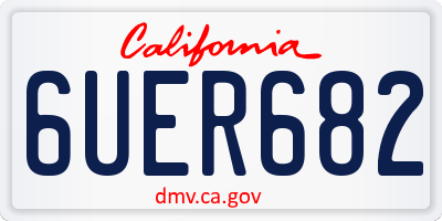 CA license plate 6UER682