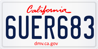CA license plate 6UER683