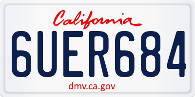 CA license plate 6UER684