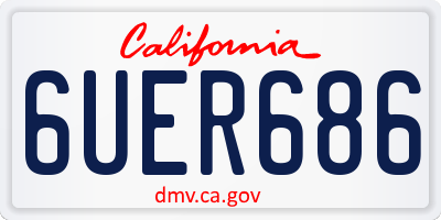 CA license plate 6UER686