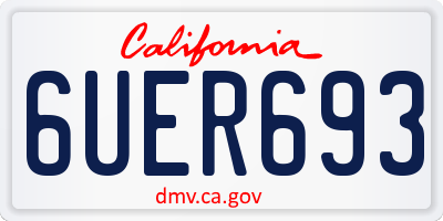CA license plate 6UER693