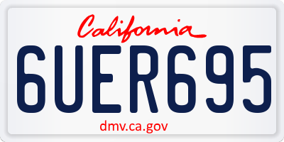 CA license plate 6UER695