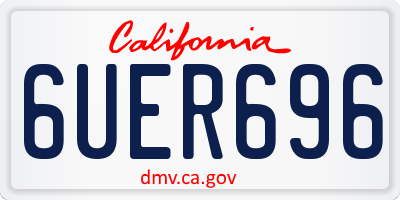 CA license plate 6UER696