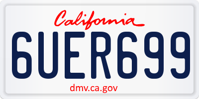 CA license plate 6UER699