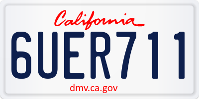 CA license plate 6UER711