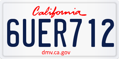 CA license plate 6UER712