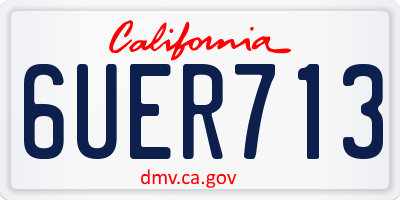 CA license plate 6UER713