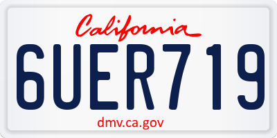 CA license plate 6UER719