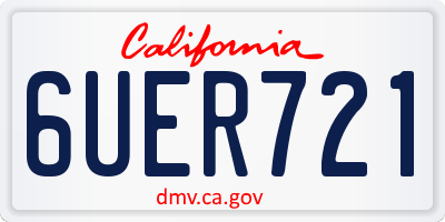 CA license plate 6UER721
