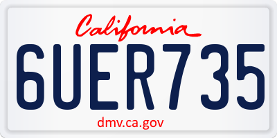 CA license plate 6UER735
