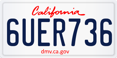 CA license plate 6UER736