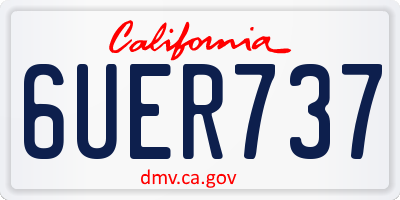 CA license plate 6UER737