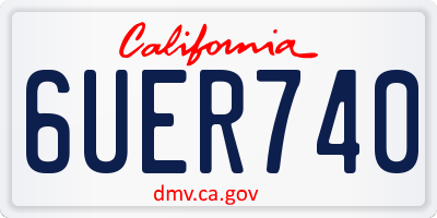 CA license plate 6UER740