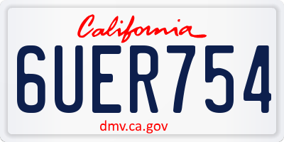 CA license plate 6UER754
