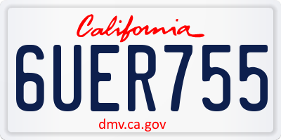 CA license plate 6UER755