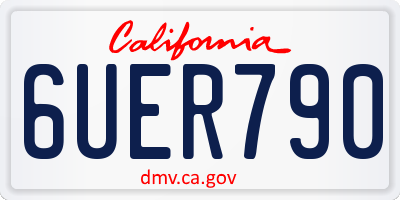 CA license plate 6UER790