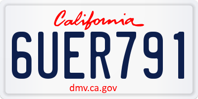 CA license plate 6UER791