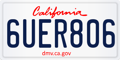 CA license plate 6UER806