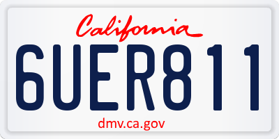 CA license plate 6UER811