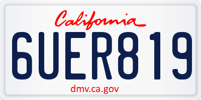 CA license plate 6UER819