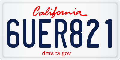 CA license plate 6UER821