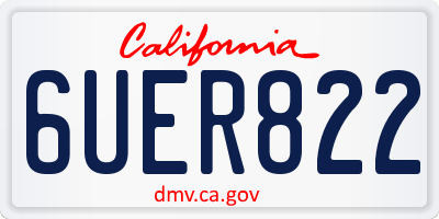 CA license plate 6UER822