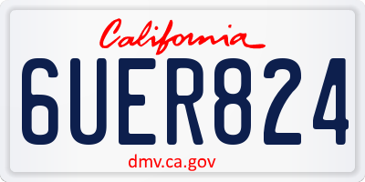 CA license plate 6UER824