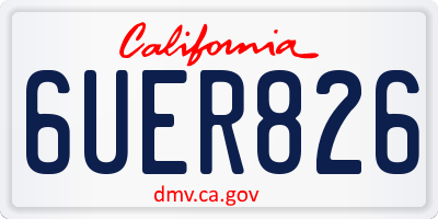 CA license plate 6UER826