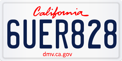 CA license plate 6UER828