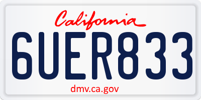 CA license plate 6UER833