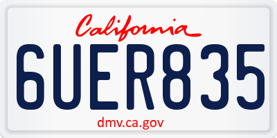 CA license plate 6UER835