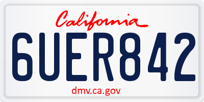 CA license plate 6UER842