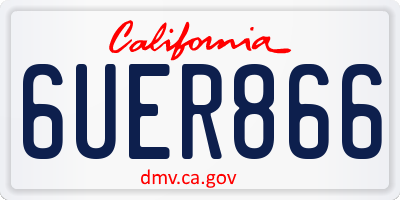 CA license plate 6UER866