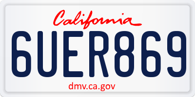 CA license plate 6UER869