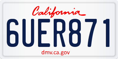 CA license plate 6UER871