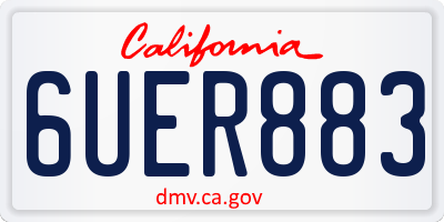 CA license plate 6UER883