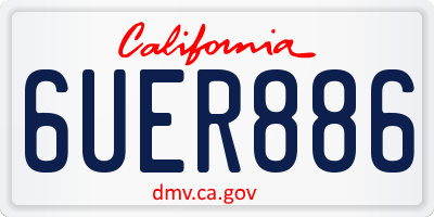 CA license plate 6UER886