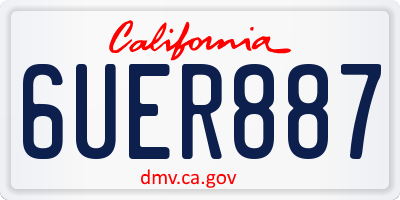 CA license plate 6UER887