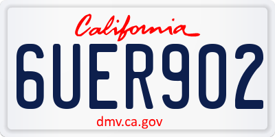 CA license plate 6UER902