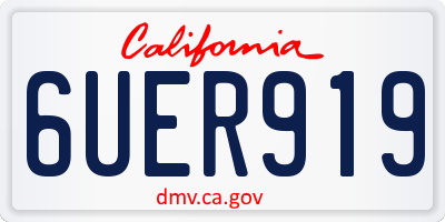 CA license plate 6UER919