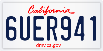 CA license plate 6UER941