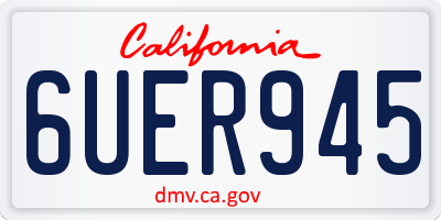 CA license plate 6UER945