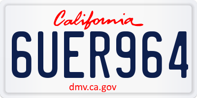 CA license plate 6UER964