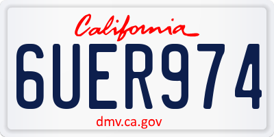 CA license plate 6UER974