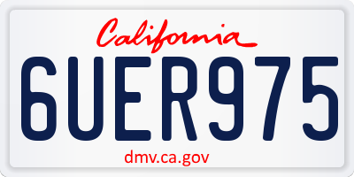 CA license plate 6UER975
