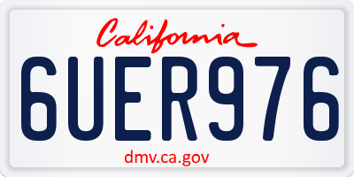 CA license plate 6UER976